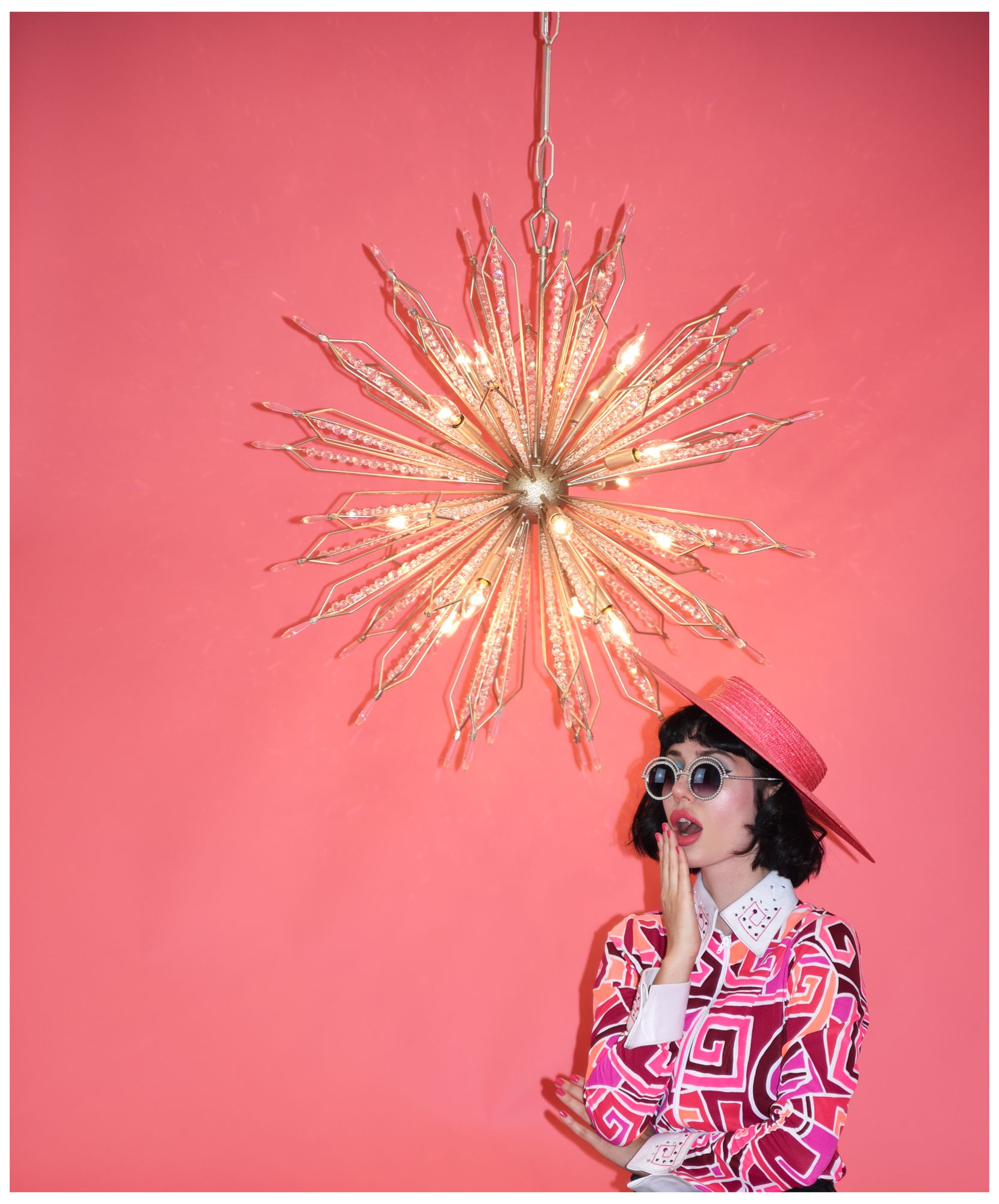 Varaluz Orbital 36" Wide Gold Dust 16-Light Pendant