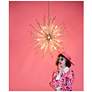 Varaluz Orbital 36" Wide Gold Dust 16-Light Pendant