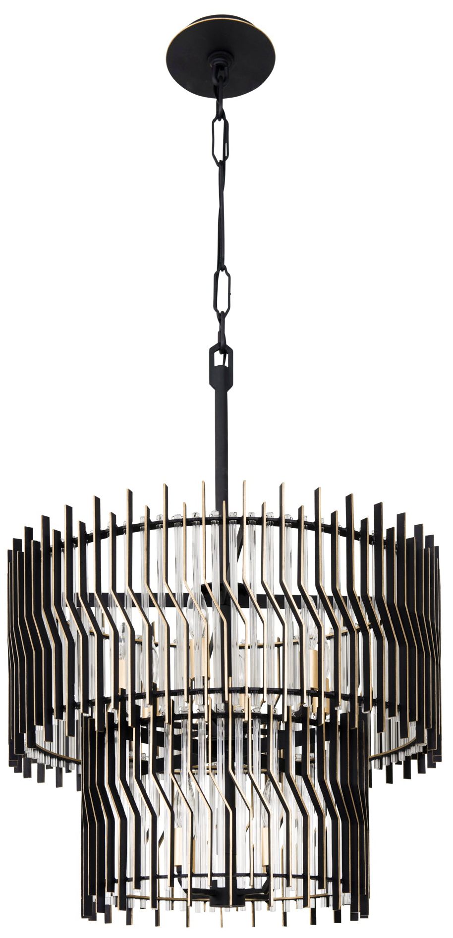 Image 4 Varaluz Park Row 24" Wide Black/Gold 10-Light Chandelier more views
