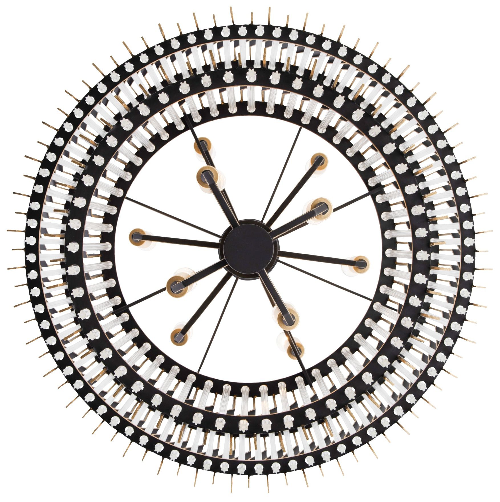 Image 5 Varaluz Park Row 24" Wide Black/Gold 10-Light Chandelier more views