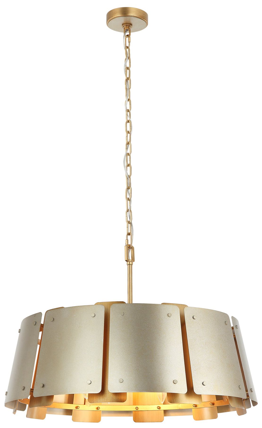 Image 2 Varaluz Peep Show 24" Wide Silver/Sienna 5-Light Pendant Light more views