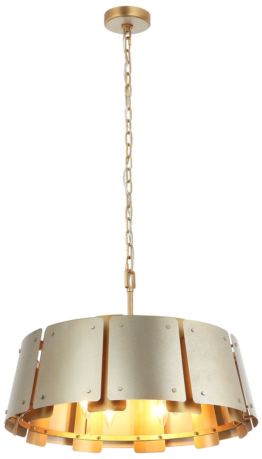 Image 3 Varaluz Peep Show 24" Wide Silver/Sienna 5-Light Pendant Light more views