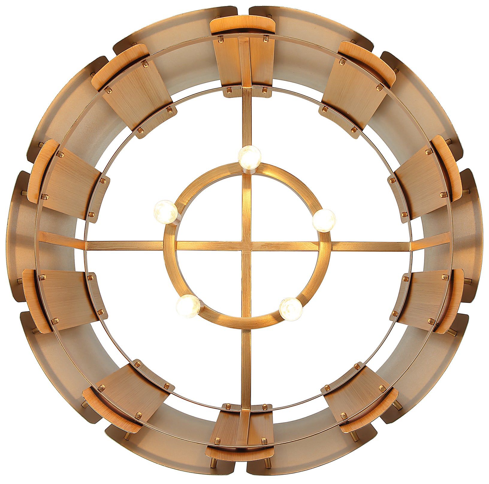 Image 6 Varaluz Peep Show 24" Wide Silver/Sienna 5-Light Pendant Light more views