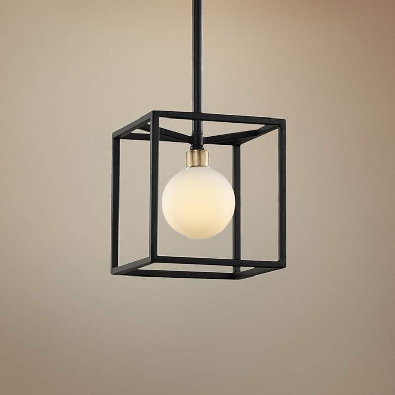 Image 1 Varaluz Plaza 6"W Carbon and Havana Gold LED Mini Pendant