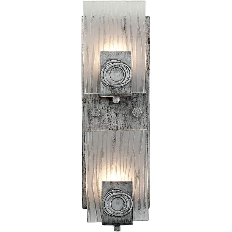 Image 1 Varaluz Polar 15"H 2-Light Blackened Silver Bath Light