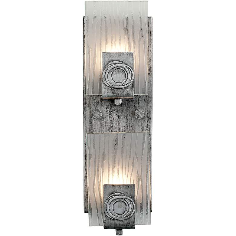 Image 1 Varaluz Polar 15 inchH 2-Light Blackened Silver Bath Light