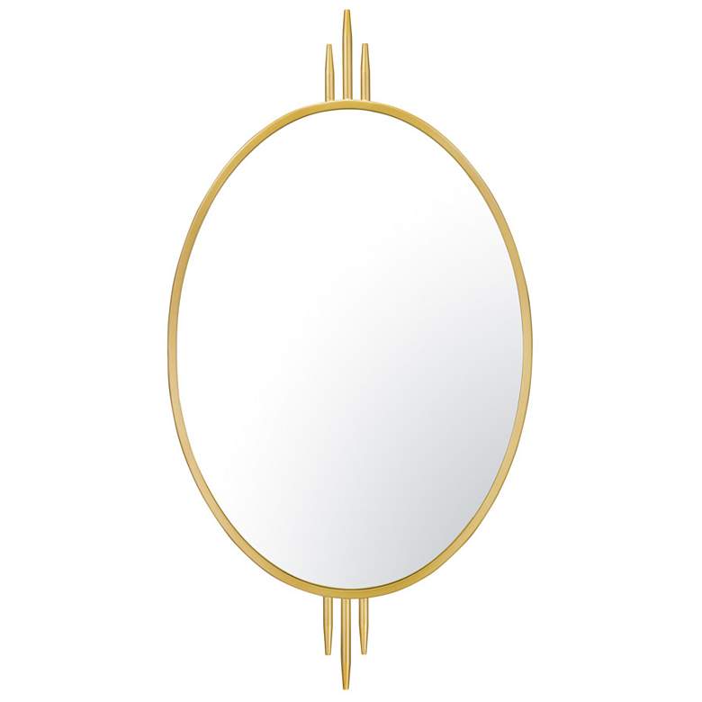 Image 1 Varaluz Propaganda Gold 22" x 41" Oval Wall Mirror