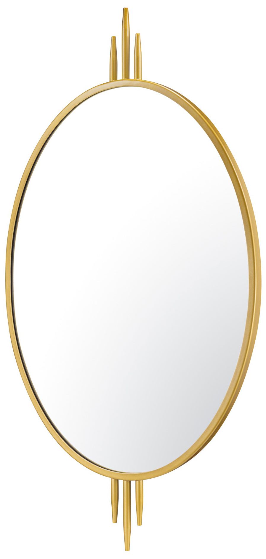 Image 2 Varaluz Propaganda Gold 22" x 41" Oval Wall Mirror more views
