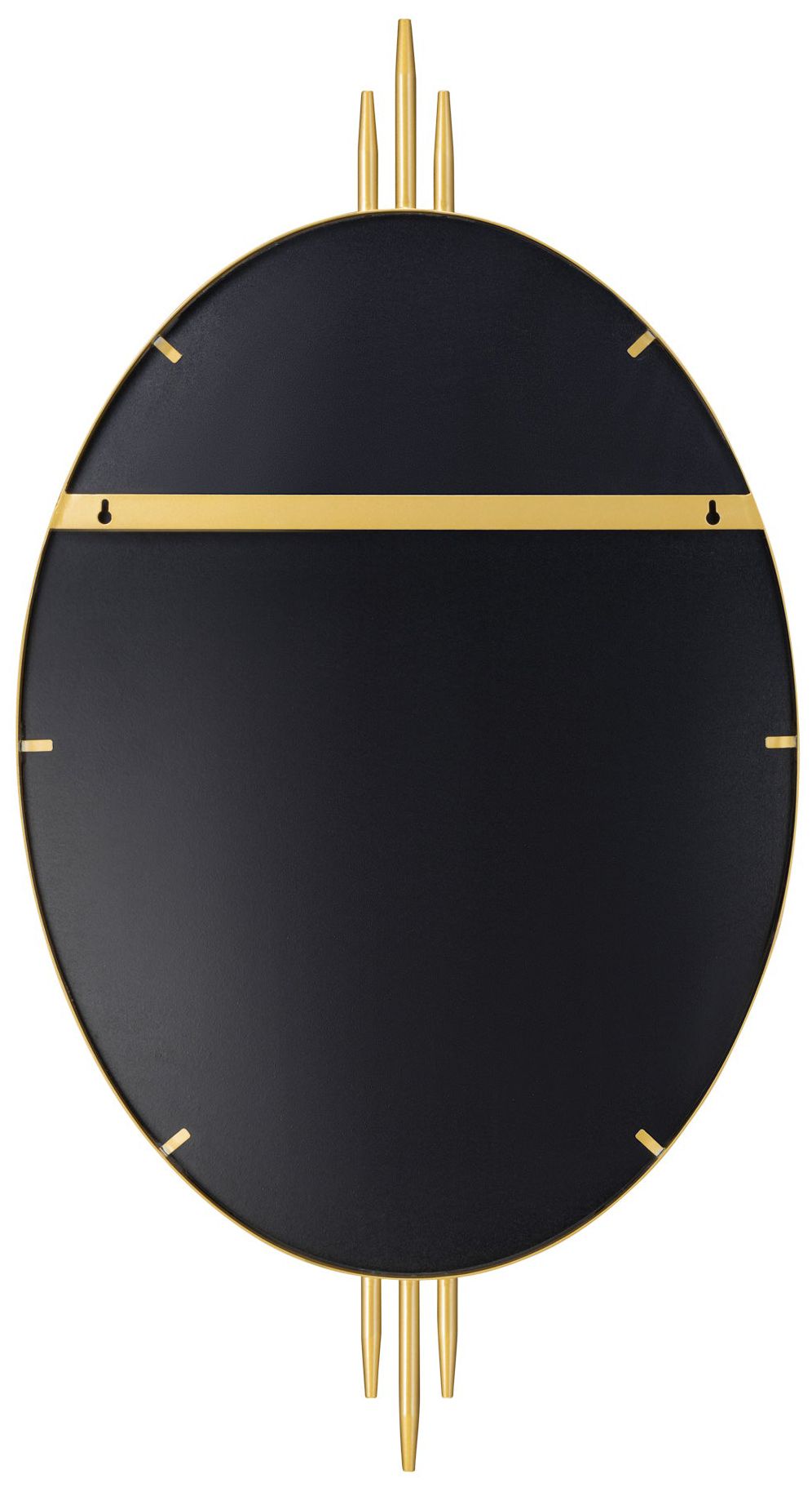 Image 3 Varaluz Propaganda Gold 22" x 41" Oval Wall Mirror more views