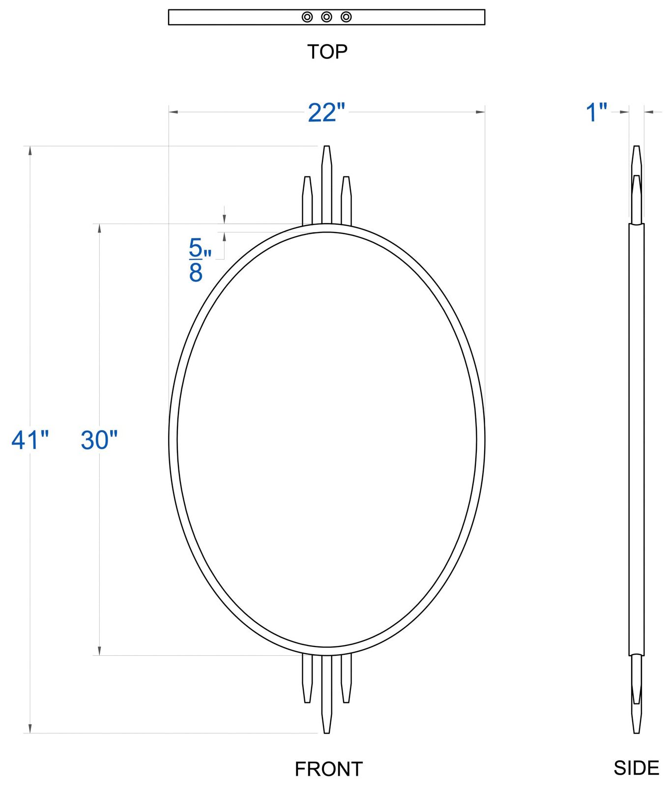 Image 6 Varaluz Propaganda Gold 22" x 41" Oval Wall Mirror more views