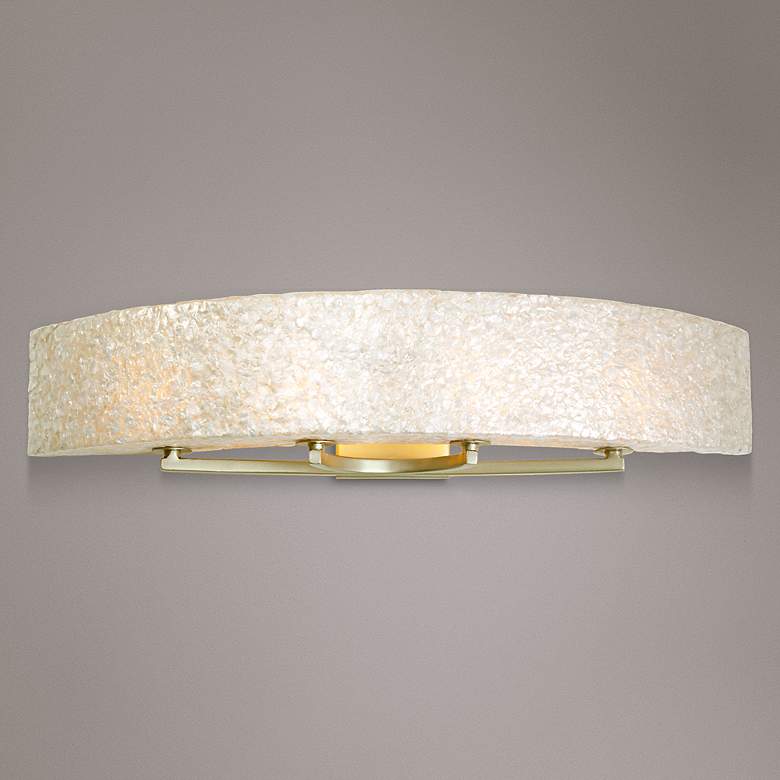 Image 1 Varaluz Radius 36" Wide Crushed Capiz 4-Light Bath Light