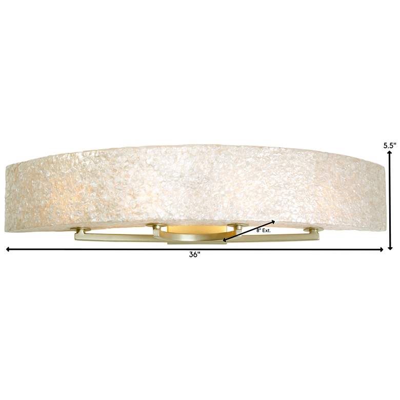 Image 7 Varaluz Radius 36" Wide Crushed Capiz 4-Light Bath Light more views