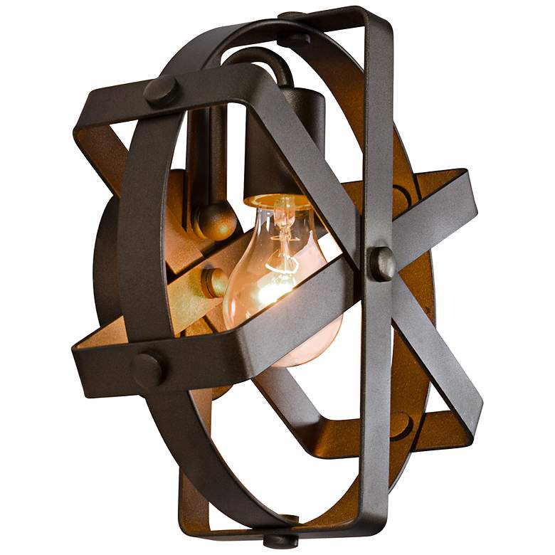 Image 1 Varaluz Reel 10 3/4" High Rustic Bronze Wall Sconce