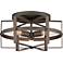 Varaluz Reel 16 1/2"W Rustic Bronze Steel Ceiling Light