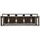 Varaluz Rio Lobo 27" Wide Dark Oak and Black 4-Light Bath Light