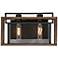 Varaluz Rio Lobo 8 1/2" High Dark Oak and Black 2-Light Wall Sconce