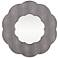 Varaluz Scallop Gray Shagreen/Weathered Brass 36" Wall Mirror