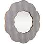 2_Varaluz Scallop Gray Shagreen/Weathered Brass 36" Wall Mirror more views