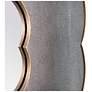 5_Varaluz Scallop Gray Shagreen/Weathered Brass 36" Wall Mirror more views