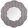 1_Varaluz Scallop Gray Shagreen/Weathered Brass 54" Wall Mirror