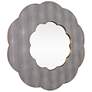 2_Varaluz Scallop Gray Shagreen/Weathered Brass 54" Wall Mirror more views