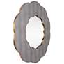 3_Varaluz Scallop Gray Shagreen/Weathered Brass 54" Wall Mirror more views