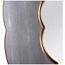 5_Varaluz Scallop Gray Shagreen/Weathered Brass 54" Wall Mirror more views