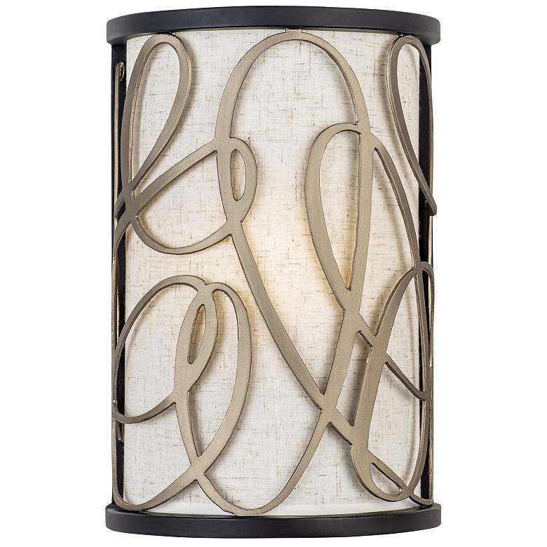 Image 1 Varaluz Scribble 12 inch High Matte Black Artifact Wall Sconce