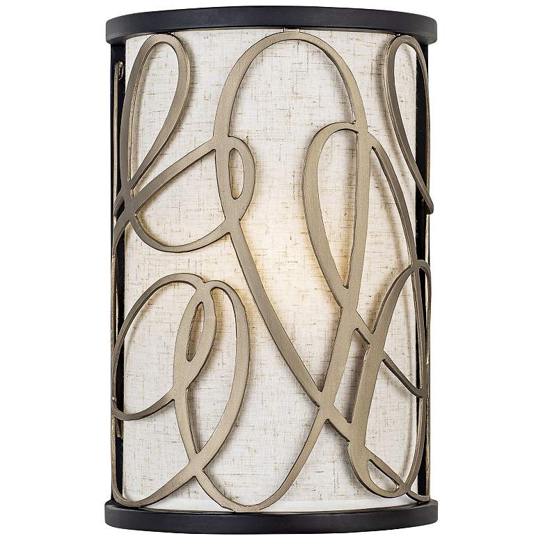 Image 1 Varaluz Scribble 12" High Matte Black Artifact Wall Sconce