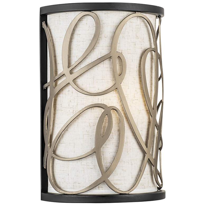 Image 3 Varaluz Scribble 12" High Matte Black Artifact Wall Sconce more views