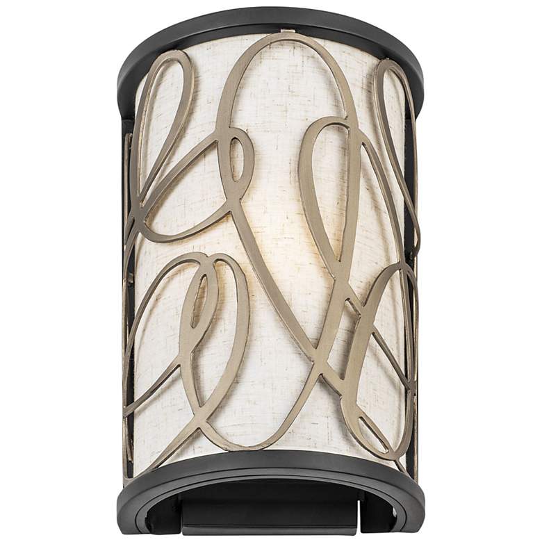 Image 5 Varaluz Scribble 12" High Matte Black Artifact Wall Sconce more views