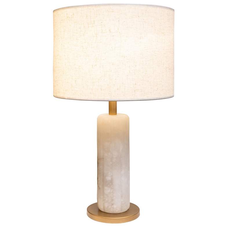 Image 1 Varaluz Sentu 25.3 inch High French Gold and Alabaster Modern Table Lamp