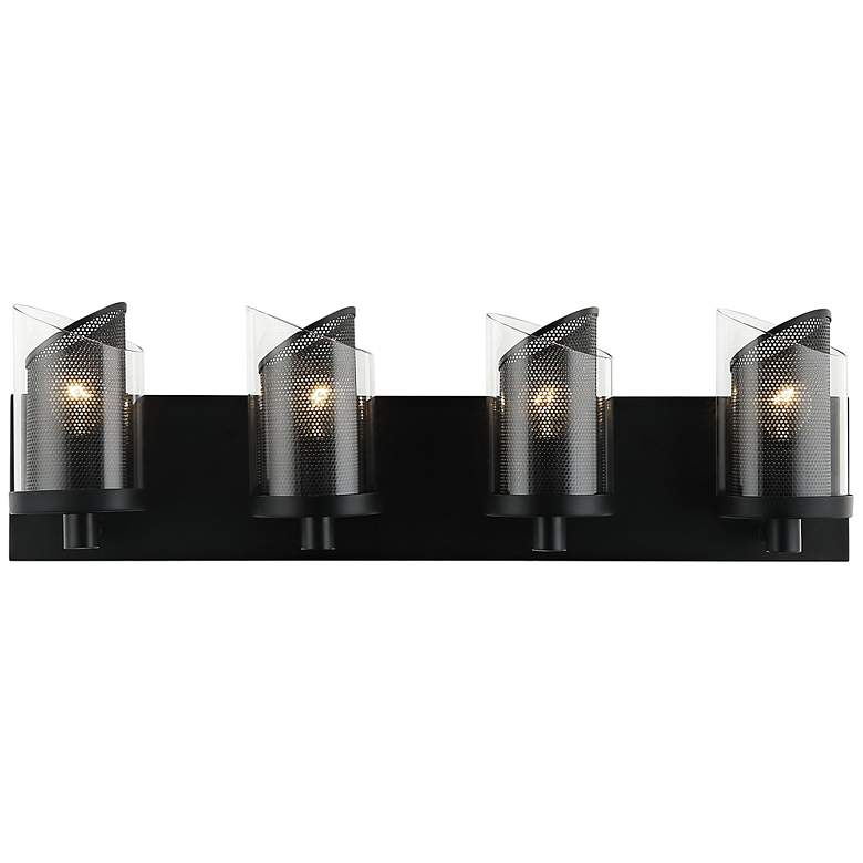 Image 1 Varaluz So Inclined 23 3/4" Wide Black 4-Light Bath Light