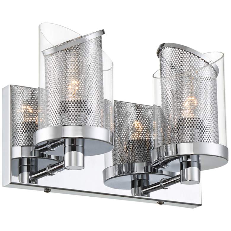 Image 1 Varaluz So Inclined 7 1/2" High 2-Light Chrome Wall Sconce