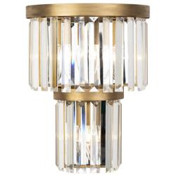 Varaluz Social Club 14" High Havana Gold 3-Light 2-Tier Crystal Wall S