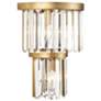 2_Varaluz Social Club 14" High Havana Gold 3-Light 2-Tier Crystal Wall S more views