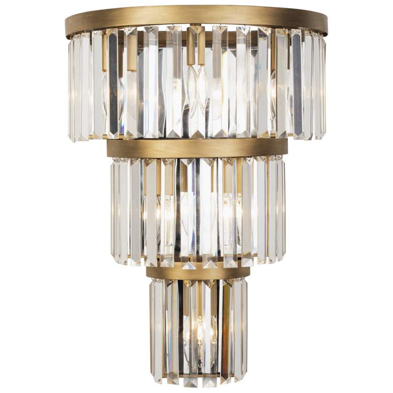 Image 1 Varaluz Social Club 21" High Havana Gold 6-Light 3-Tier Crystal Wall S