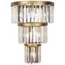 1_Varaluz Social Club 21" High Havana Gold 6-Light 3-Tier Crystal Wall S