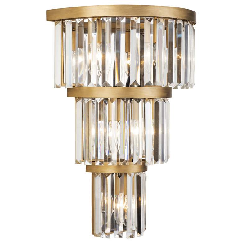 Image 2 Varaluz Social Club 21" High Havana Gold 6-Light 3-Tier Crystal Wall S more views