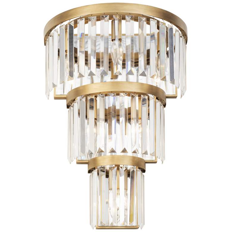 Image 3 Varaluz Social Club 21" High Havana Gold 6-Light 3-Tier Crystal Wall S more views