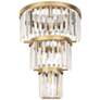3_Varaluz Social Club 21" High Havana Gold 6-Light 3-Tier Crystal Wall S more views