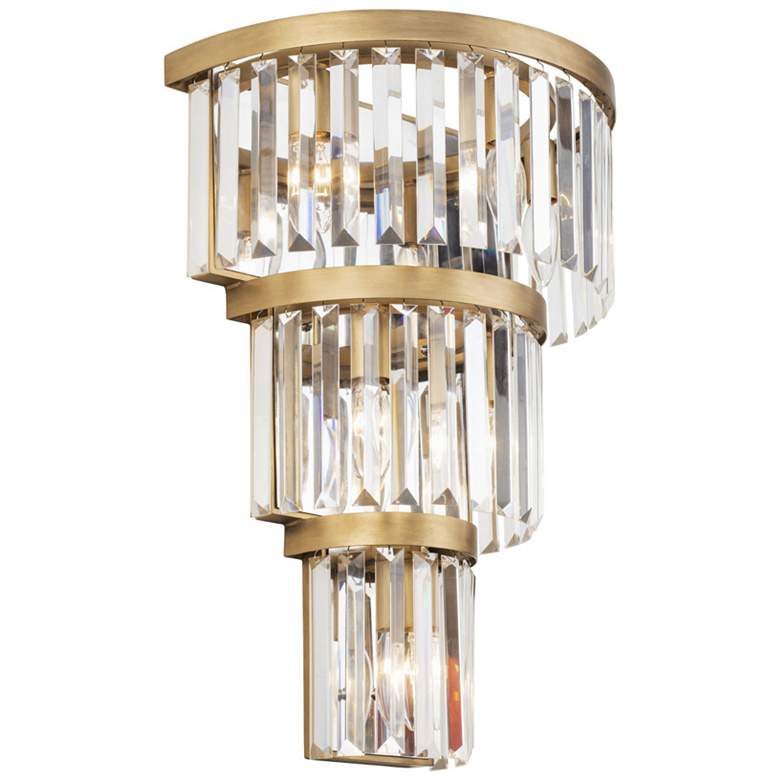 Image 4 Varaluz Social Club 21" High Havana Gold 6-Light 3-Tier Crystal Wall S more views