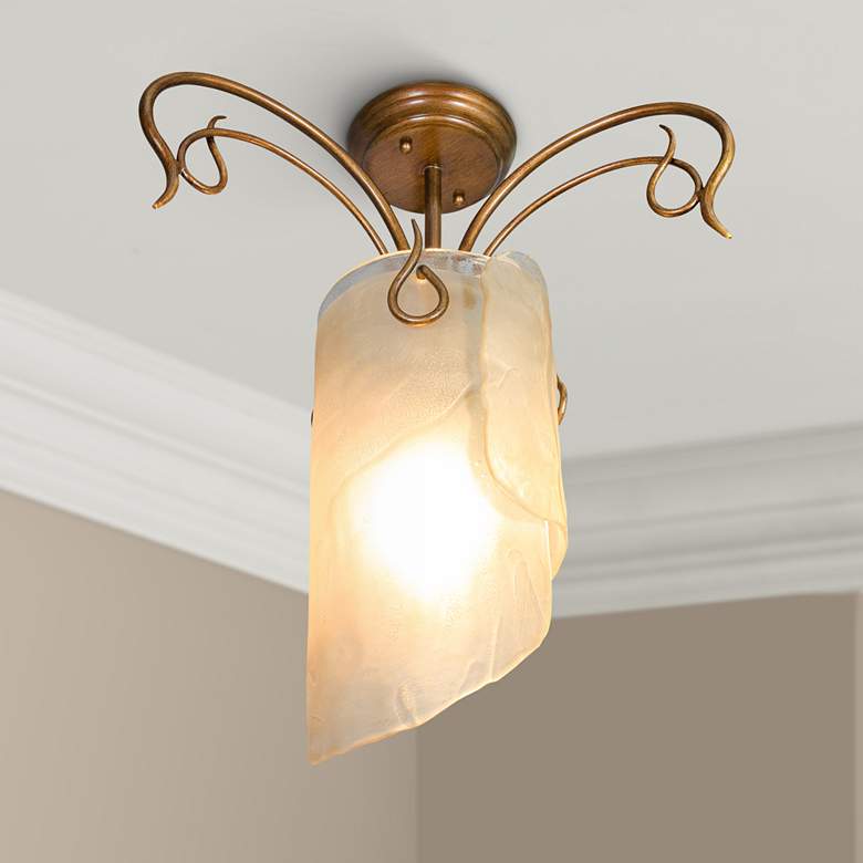 Image 1 Varaluz Soho 17 1/2 inch Wide Hammered Ore Ceiling Light