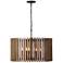 Varaluz Suratto 30"W Black and Walnut 8-Light Pendant Light