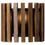 1_Varaluz Suratto 7" High Matte Black and Walnut Wall Sconce