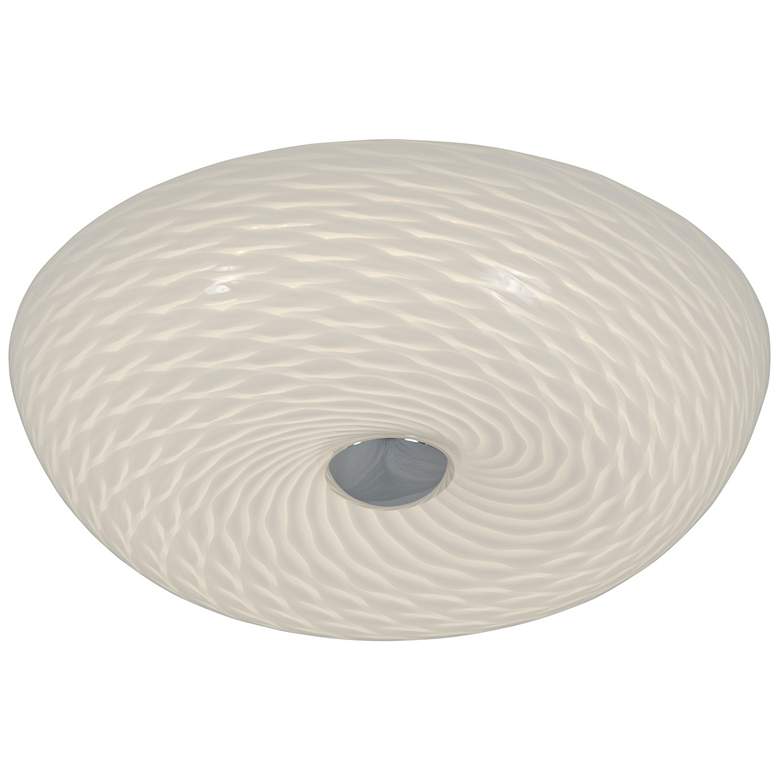 Image 2 Varaluz Swirled 12" Wide French Feather Glass 2-Light Ceiling Light