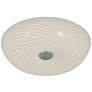 2_Varaluz Swirled 12" Wide French Feather Glass 2-Light Ceiling Light