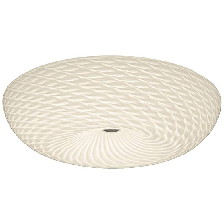 Image 2 Varaluz Swirled 18 inch Wide French Feather Glass 3-Light Ceiling Light
