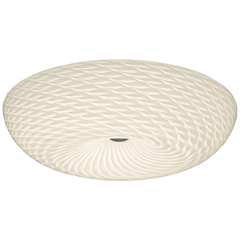 Image 2 Varaluz Swirled 18" Wide French Feather Glass 3-Light Ceiling Light