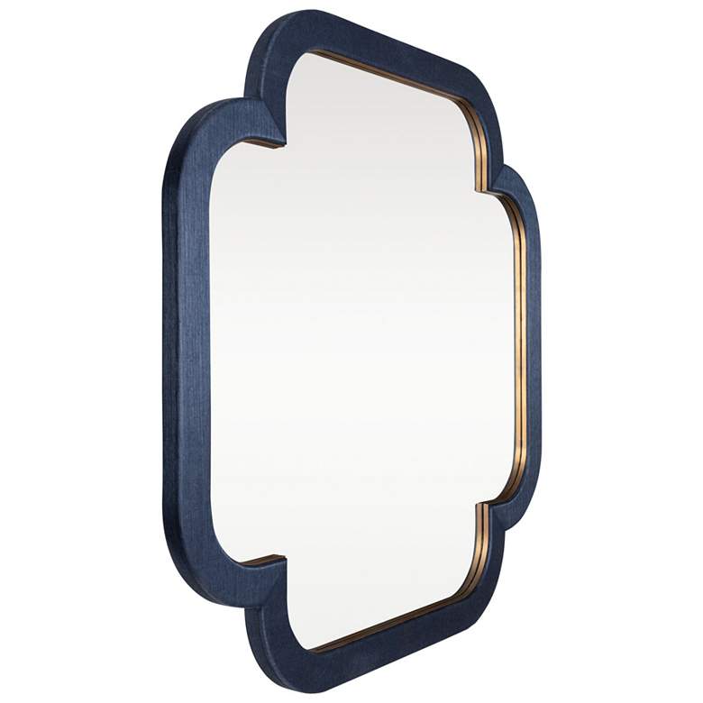 Image 3 Varaluz Swiss Dark Blue Grasscloth/Weathered Brass 36" x36" Wall more views